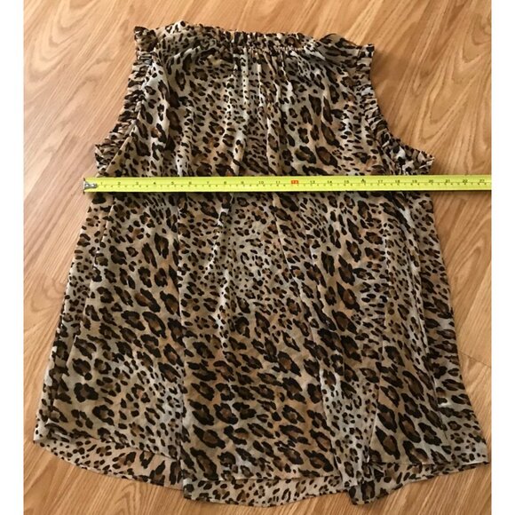 Womens Leopard Animal Print Sleeveless Lightweight Top Medium Trendy Belle Vere - Picture 8 of 8